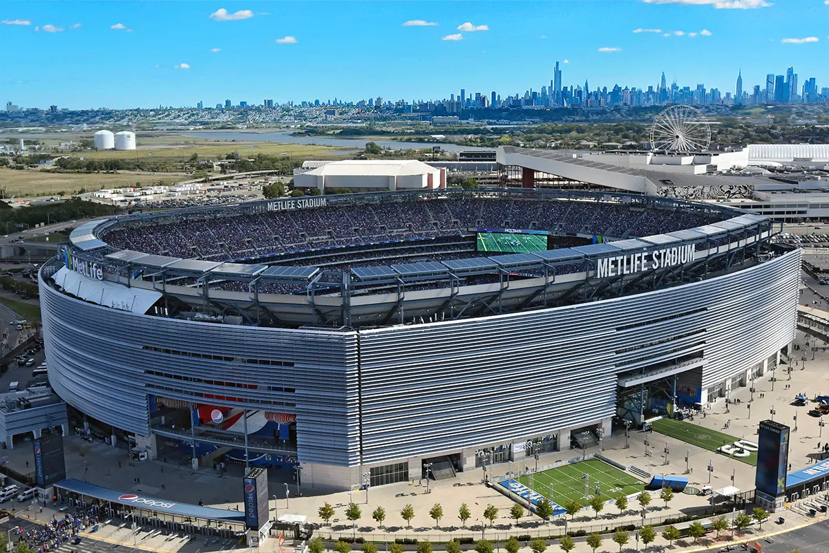 Hình nền sân vận động MetLife Stadium với góc chụp từ trên cao